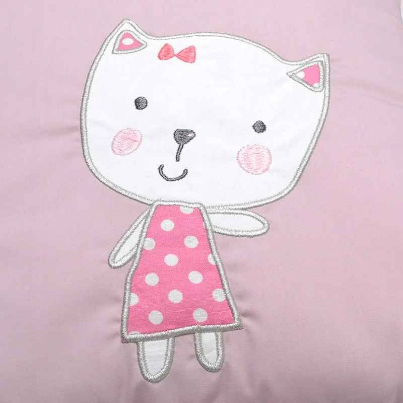 Tour de lit bebe coton chat mignon MAUVE Douceur