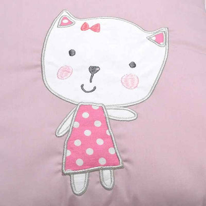 Tour de lit bebe coton chat mignon MAUVE Douceur