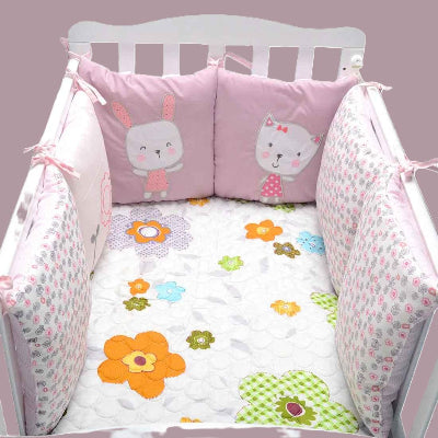 Tour de lit bebe coton nid apaisant protégeant mignon MAUVE Douceur