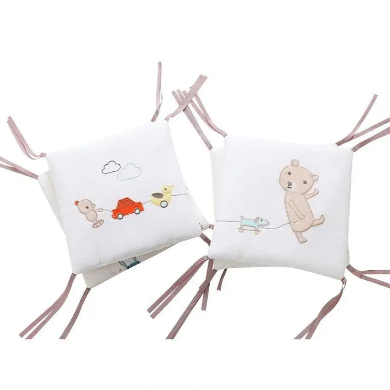 Tour de lit bébé dessins mignons OURS Coton Bio Sécurité