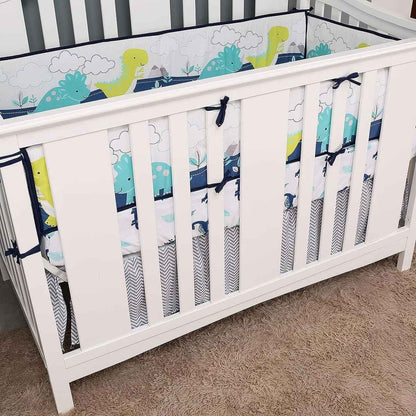 Tour de lit bébé dinosaures avec attaches Cocon Doux
