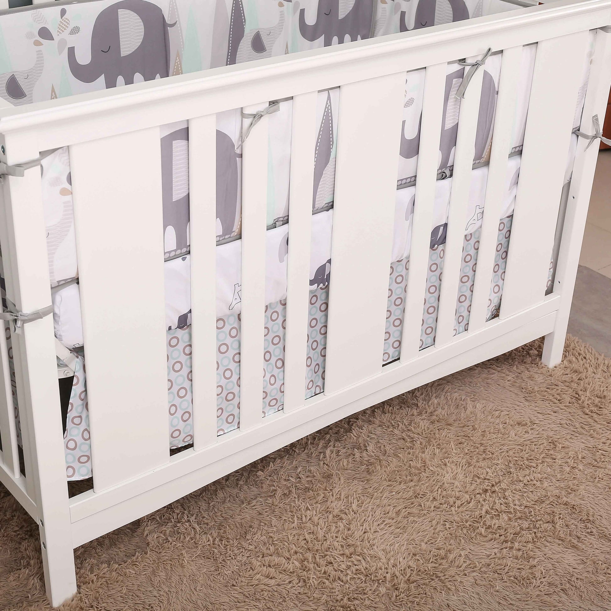 Tour de lit bébé doux installation facile Éléphant Cocon