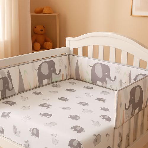 Tour de lit bébé doux protecteur apaisant Éléphant Cocon