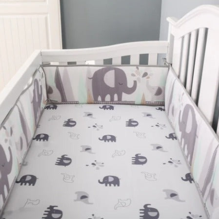 Tour de lit bébé doux rassurant Éléphant Cocon