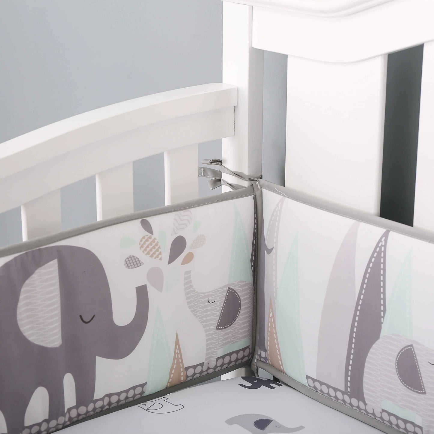 Tour de lit bébé doux sécurisé Éléphant Cocon