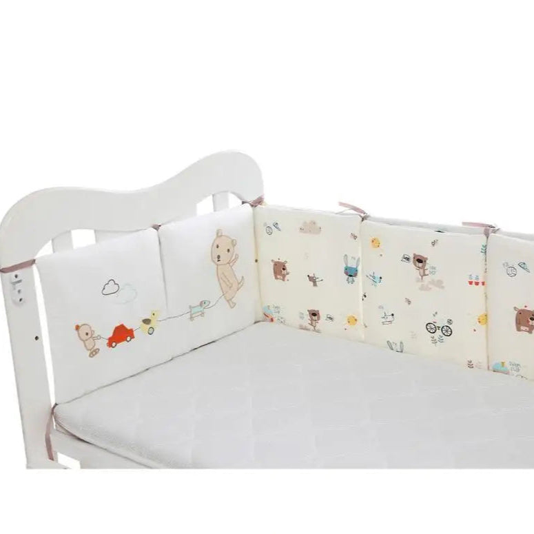Tour de lit bébé nid chaleureux OURS Coton Bio Sécurité