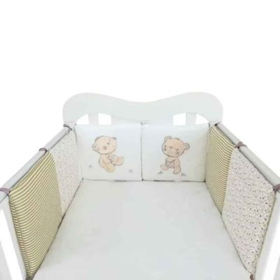 Tour de lit bébé protecteur élégant Ourson Rêveur Coton Bio