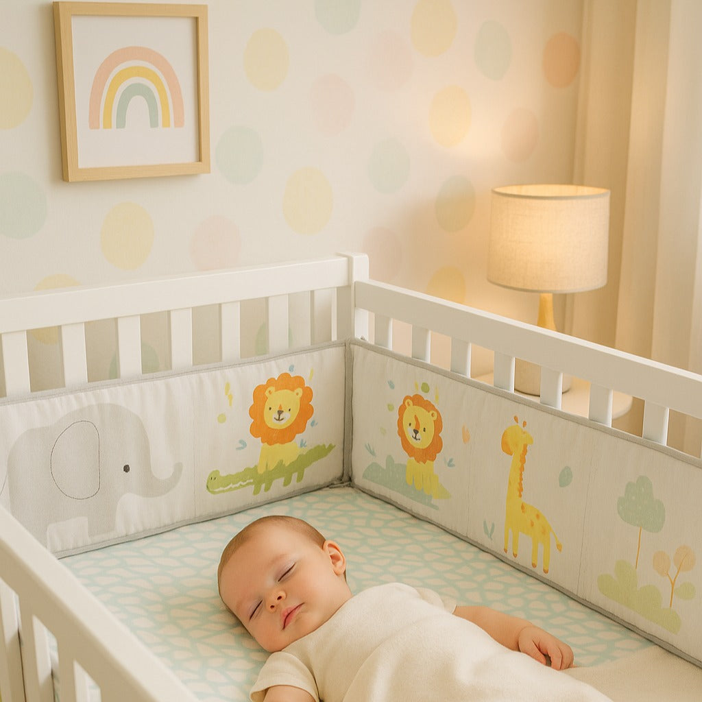 Tour de lit bébé savane sommeil paisible protecteur Douceur Coton 100%