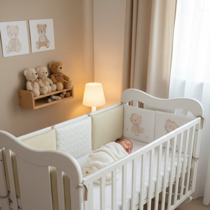 Tour de lit bébé sommeil confortable Ourson Rêveur Coton Bio