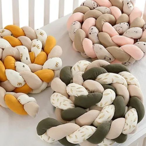 Tresse de Lit Bébé anti chocs coton Cocon Doux Sécurisé