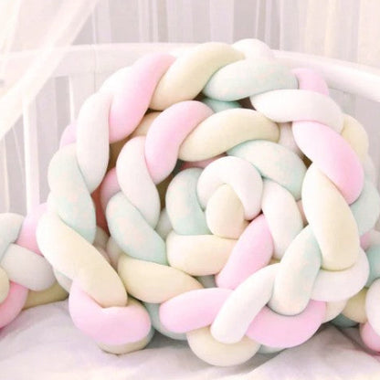 Tresse de lit bébé douce CozyKnot Rose Jaune