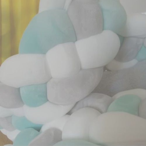 Tresse de Lit Bébé douce CozyKnot Vert Blanc