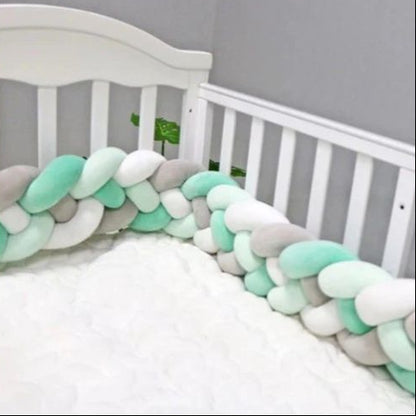Tresse de Lit Bébé sommeil serein CozyKnot Vert Blanc