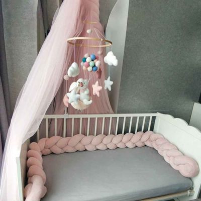 Tresse de lit Rose douce confortable autour lit bébé CosyDream