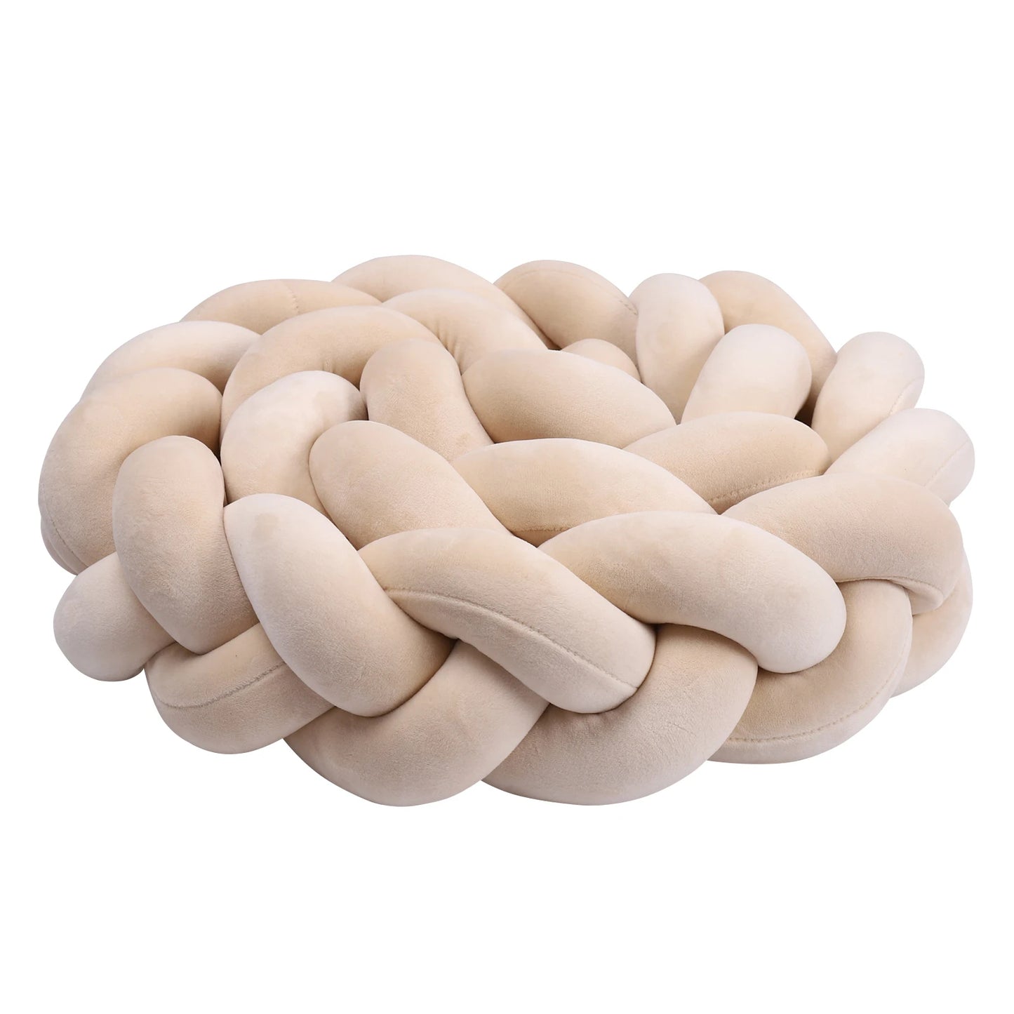 Tresse de lit beige tressage artisanal Coton Ultra Doux