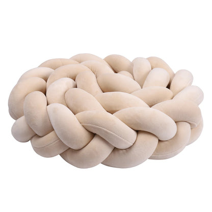 Tresse de lit beige tressage artisanal Coton Ultra Doux