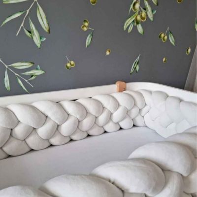 Tresse de lit douce blanche quatre brins TRESSI