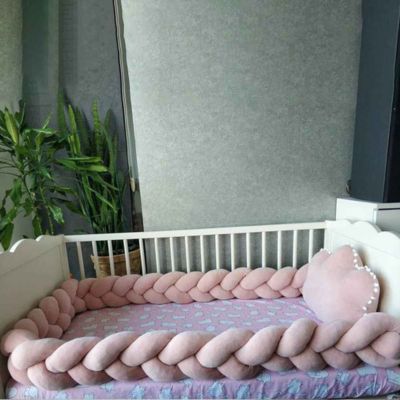 Tresse de lit douce sécurisante Rose fait tour berceau oreiller CosyDream