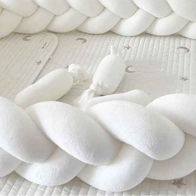 Tresse de lit douce soyeuse Blanc détail Beaux Rêves