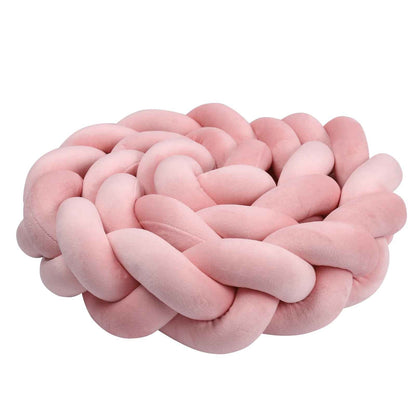 Tresse de lit rose artisanale Coton Fait Main