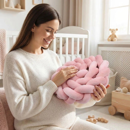 Tresse de lit rose cadeau naissance idéal Coton Fait Main