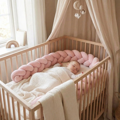 Tresse de lit rose sommeil paisible bébé Coton Fait Main