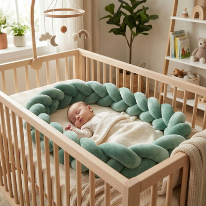 Tresse de lit vert sauge serein Protection Douce