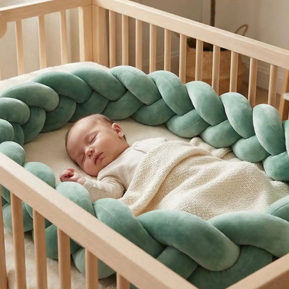 Tresse de lit vert sauge sommeil paisible Protection Douce