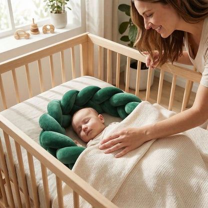 Tresse de lit verte protectrice sommeil serein Coton Doux