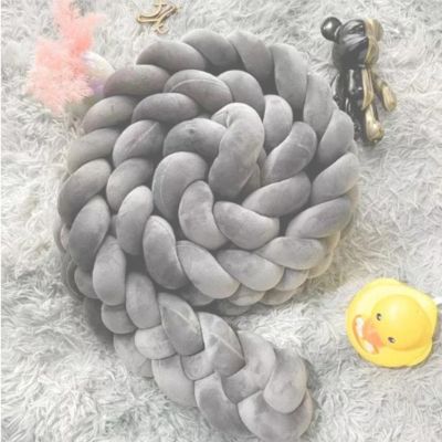 Tresse lit bebe douce moelleuse élégante CozyKnot Gris