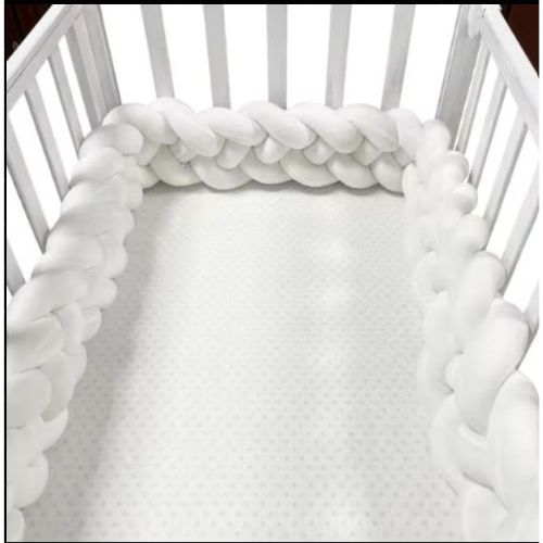 Tresse tour de lit bébé doux confortable CozyKnot Blanc