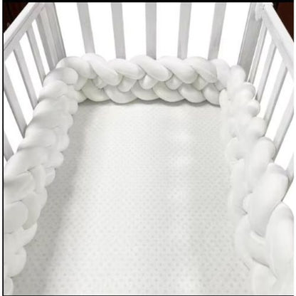 Tresse tour de lit bébé doux confortable CozyKnot Blanc