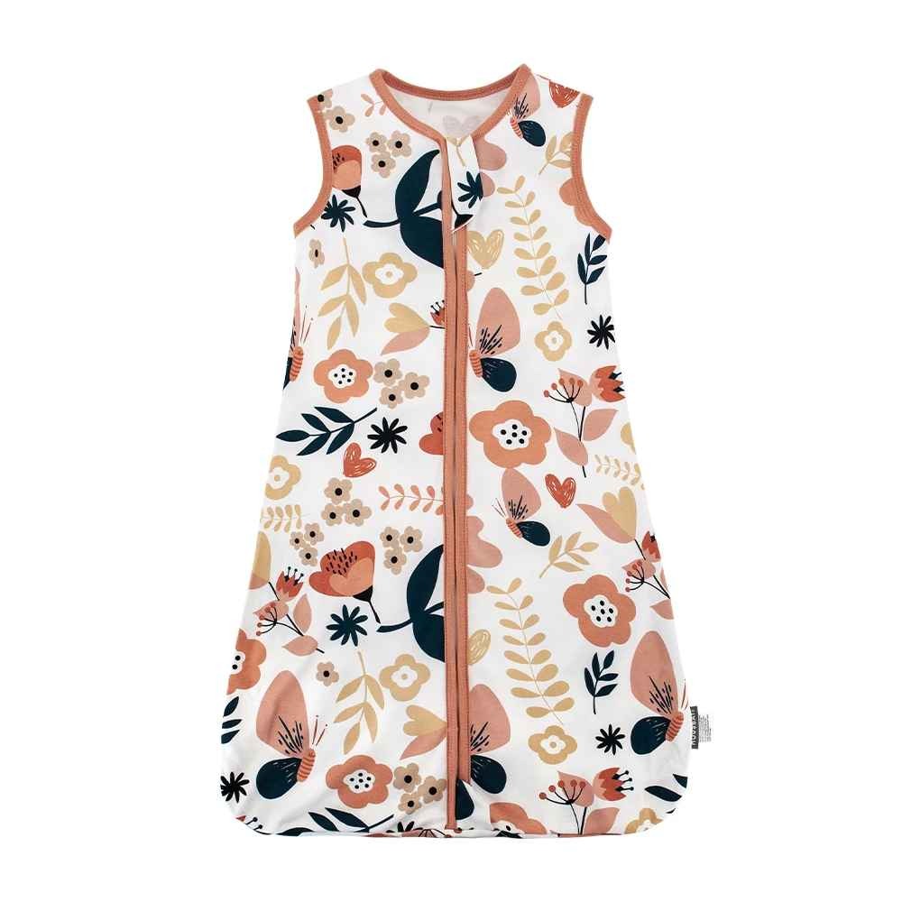 Turbulette en coton bio pour bébé 3-18 mois motif floral Nuits Sécurisées