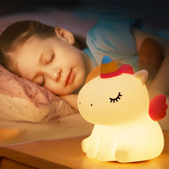 Veilleuse bébé douce compagnon lumineux Lueur de Licorne