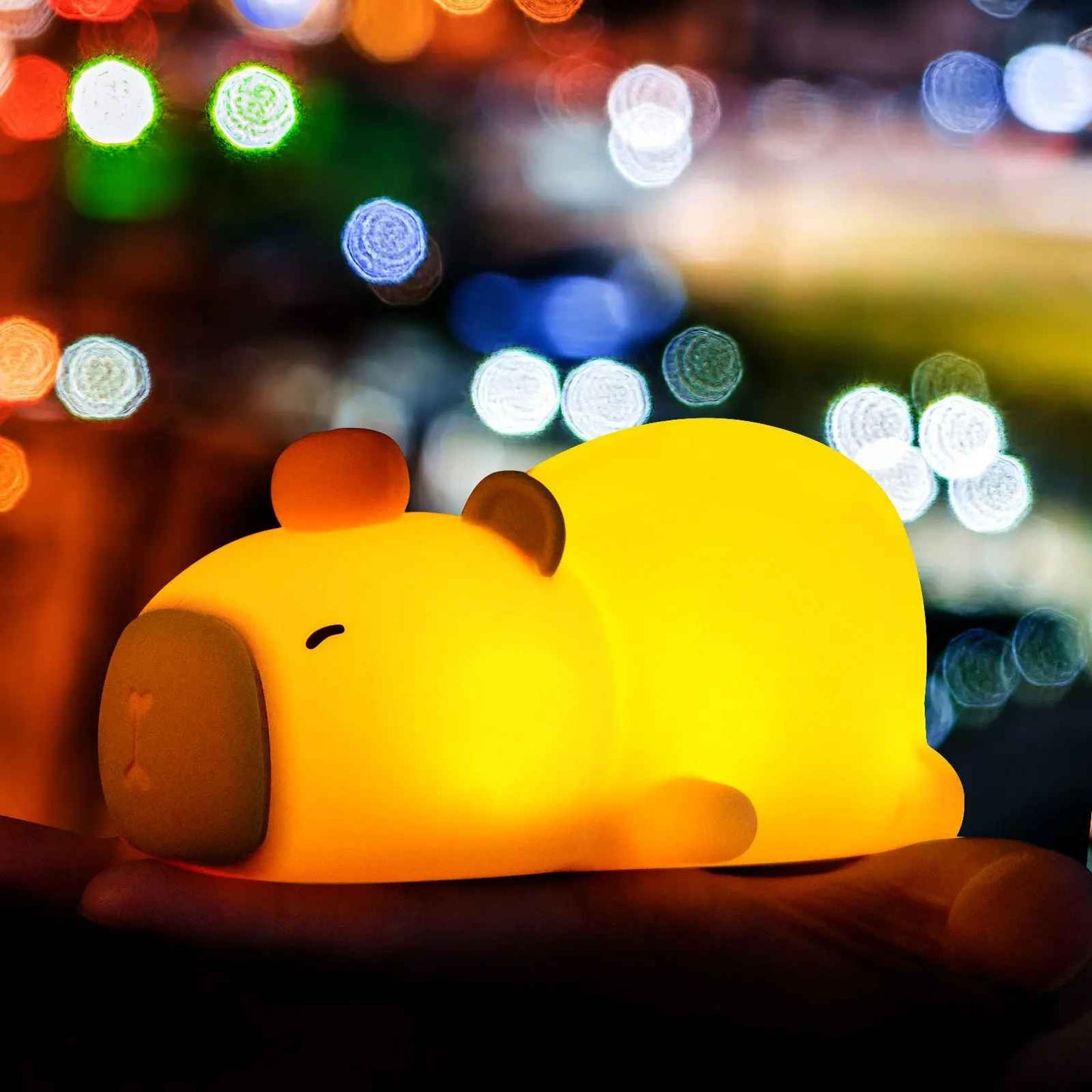 Veilleuse bébé lumière douce silicone Capybara CapyLumière
