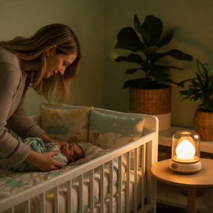 Veilleuse bébé lumière douce verte sommeil serein BougieFlamme