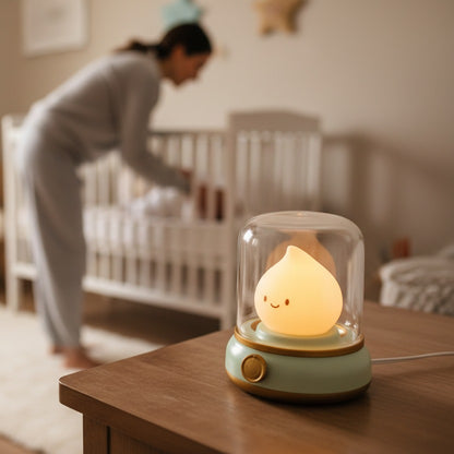 Veilleuse bébé verte BougieFlamme