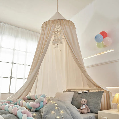 Voile pour berceau beige creant un espace cocon pour enfant Cocon Protecteur