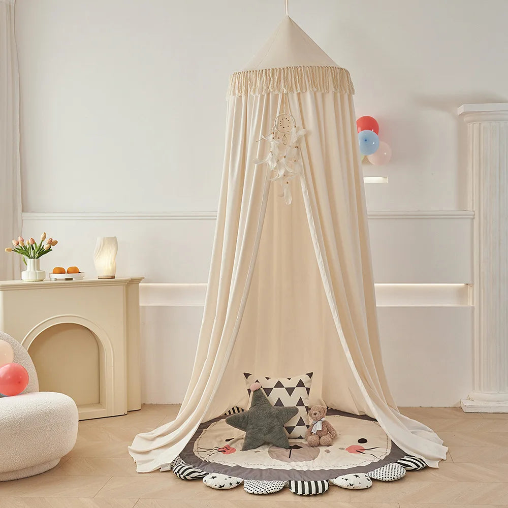 Voile pour berceau beige crée coin jeu chaleureux Cocon Protecteur