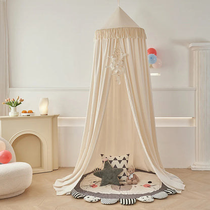 Voile pour berceau beige crée coin jeu chaleureux Cocon Protecteur