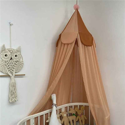 Voile pour lit bebe beige pour sommeil paisible Mousseline Douce