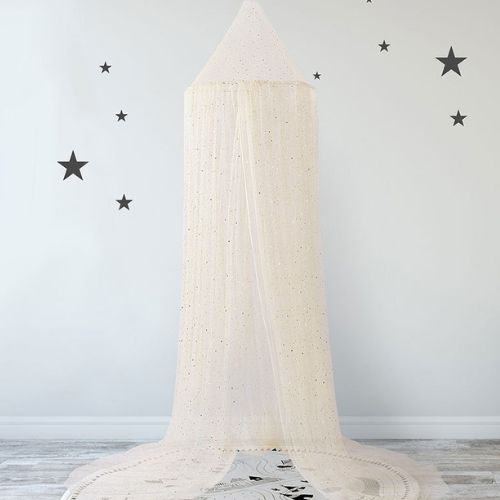 Voile pour lit bebe couleur douce Étoilé