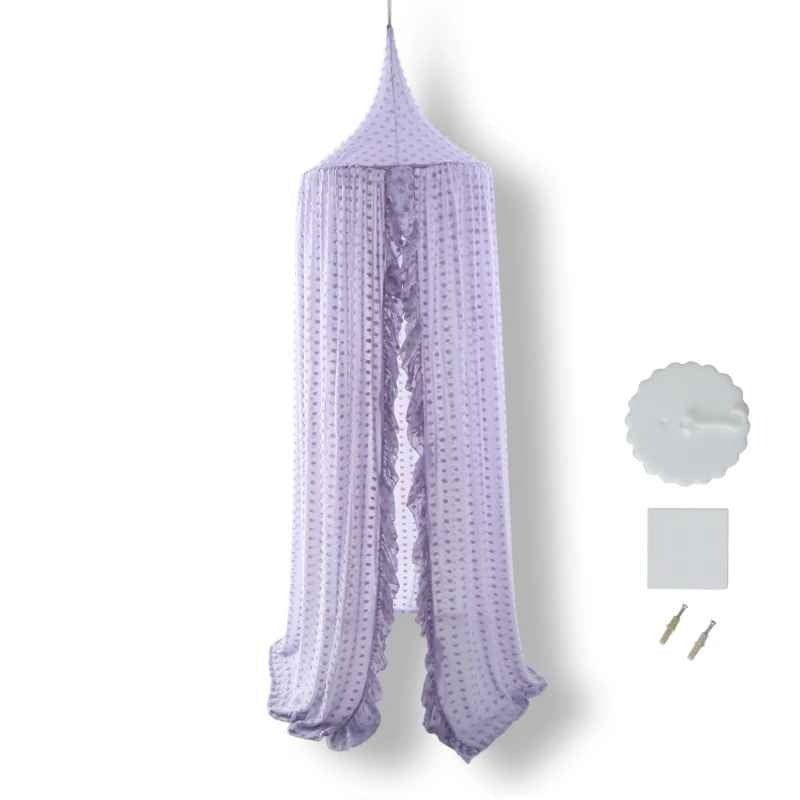 Voile pour lit bebe volants bleu Cocon Protecteur