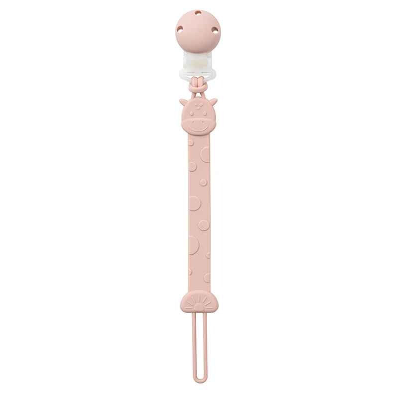 attache tetine apaisante rose Girafe