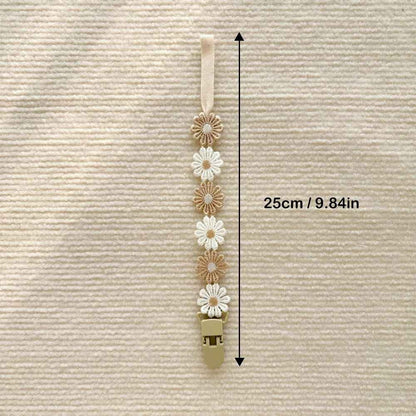 attache tetine confortable beige Fleurine
