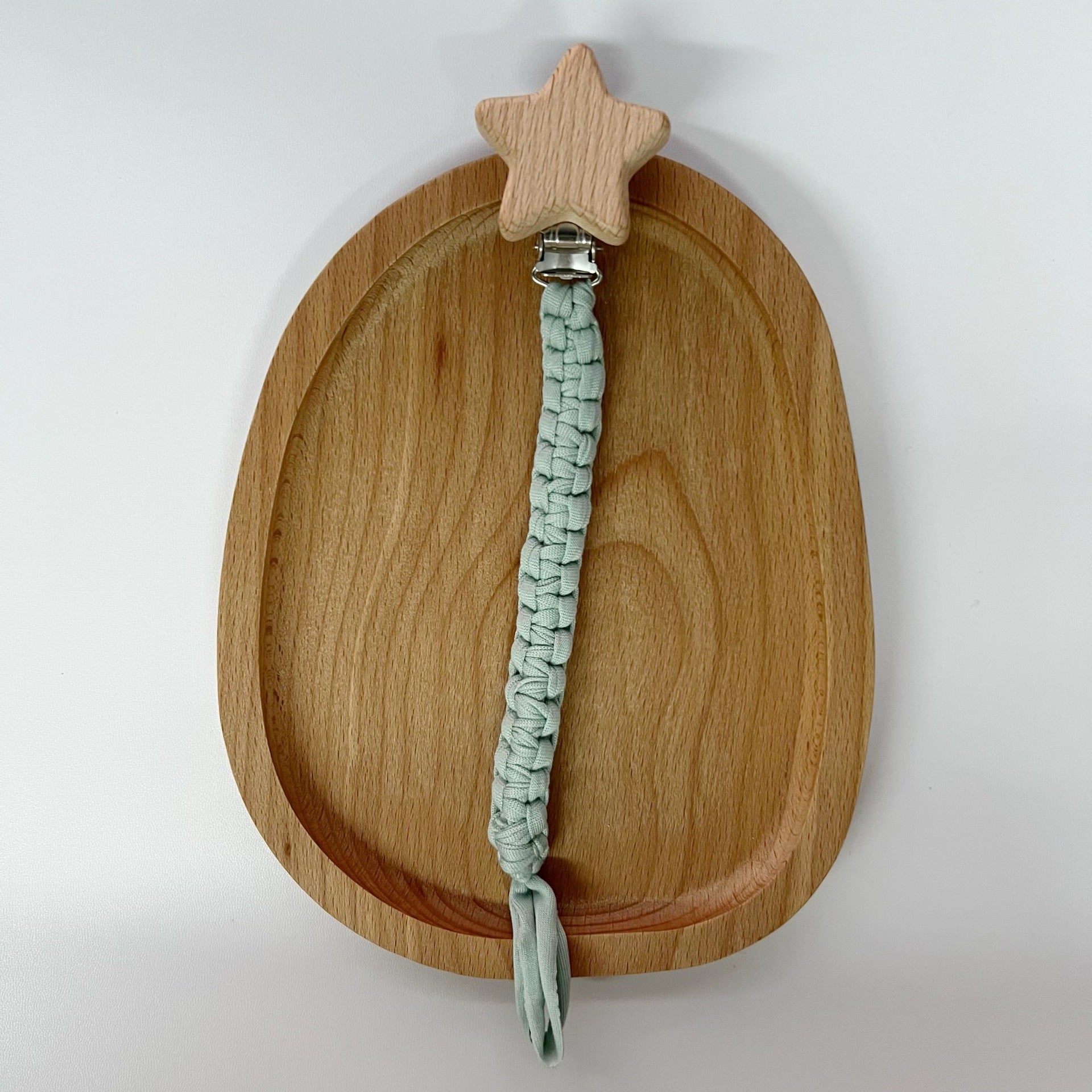 attache tetine étoile verte Bois de Lune