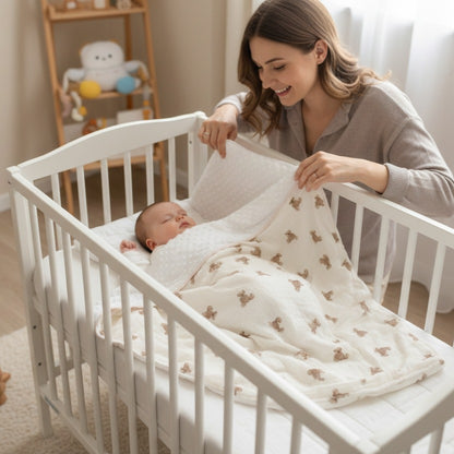 bébé dort paisiblement avec plaid bebe TenderHug