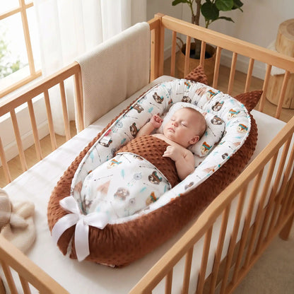 bébé dort paisiblement dans reducteur cododo cocoon