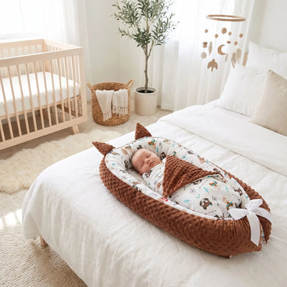 bébé installé confortablement dans reducteur cododo cocoon