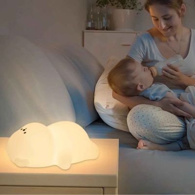 bebe veilleuse ours lumière douce apaisante SleepyBear